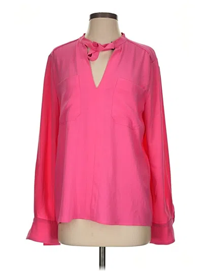 Pre-owned Marciano Long Sleeve Blouse In Pink