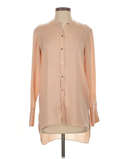 Pre-owned Marciano Long Sleeve Blouse In Tan
