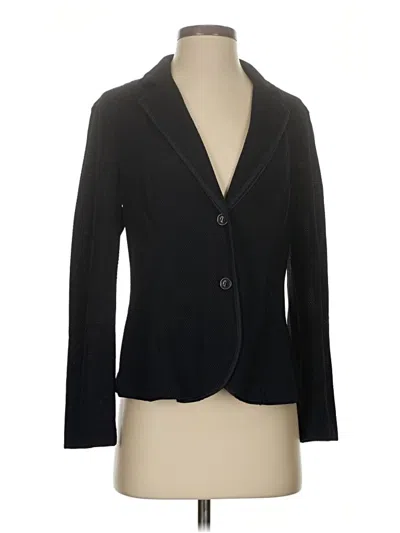 Pre-owned Marciano Long Sleeve Top Black Plunge Neckline Tops