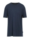 Marciano By Guess Man T-shirt Midnight Blue Size S Cotton, Linen In Blue