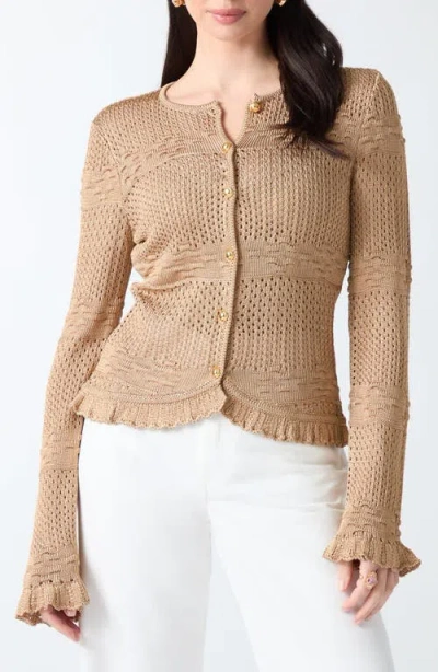 Marciano Marcie Cardigan In Brown