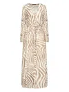 Marciano Maxi Zebra-print Button-front Dress In Multi