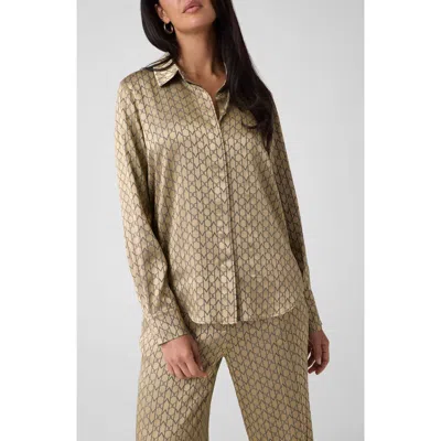 Marciano Melissa Monogram Jacquard Shirt In Brown
