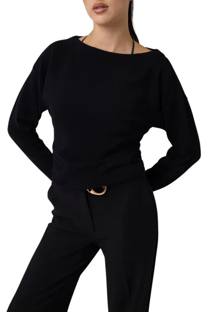 Marciano Mina Bateau Neck Sweater In Black