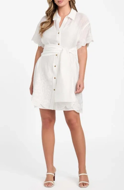 Marciano Mindy Embroidery Detail Mini Shirtdress