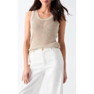 Marciano Najat Open Knit Sleeveless Sweater In Neutral