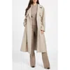 Marciano Natalie Belted Longline Trench Coat In Neutral