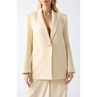 Marciano Neca Jacquard One-button Blazer In Neutral