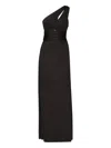 Marciano One-shoulder Draped Maxi Dress In Black