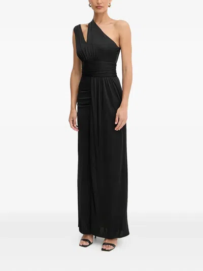 Marciano One-shoulder Split Maxi Dress In Black