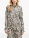 Marciano Paisley-print Buttoned Shirt In Gray