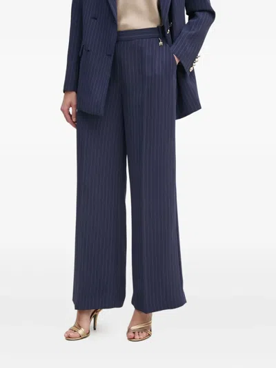 Marciano Pinstripe-pattern Trousers In Blue