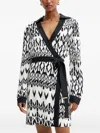 Marciano Print-detail Belted Mini Dress In Black
