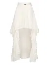 Marciano Ruffled High-low Skirt In White