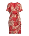 Marciano Woman Midi Dress Red Size 4 Polyester In Red