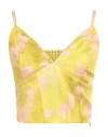 Marciano By Guess Woman Top Yellow Size L Lyocell, Linen In Yellow