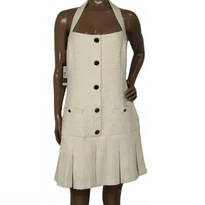 Marciano Women's Tweed Square Neck Sleeveless Mini Dress In Beige In Brown