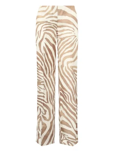 Marciano Zebra-print Trousers In Animal Print