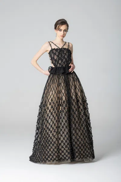 Marco & Maria Kenia Gown In Black