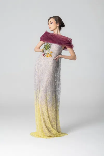 Marco & Maria Namibia Gown In Multi