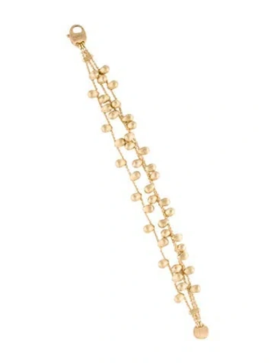 Pre-owned Marco Bicego 18k Acapulco Triple Strand Bracelet, 7" In Multi