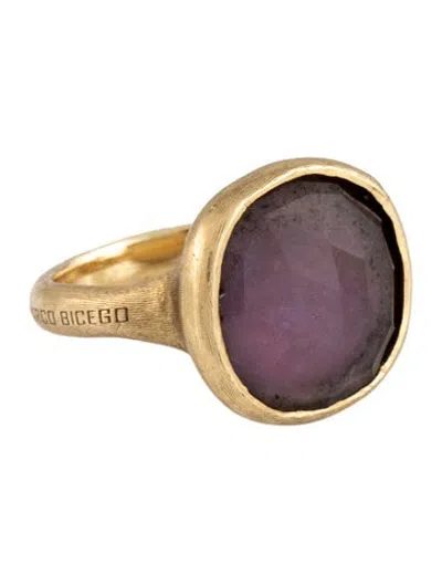 Pre-owned Marco Bicego 18k Amethyst Jaipur Ring In Multicolor