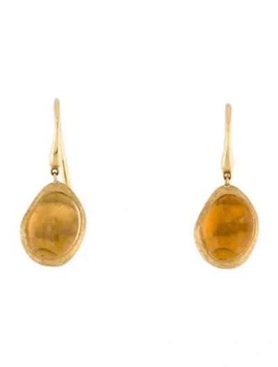 Pre-owned Marco Bicego 18k Citrine Drop Earrings In Multi