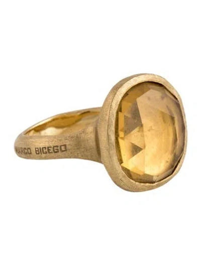 Pre-owned Marco Bicego 18k Citrine Jaipur Cocktail Ring In Multicolor