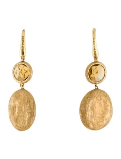 Pre-owned Marco Bicego 18k Citrine Jaipur Double Drop Earrings In Multicolor