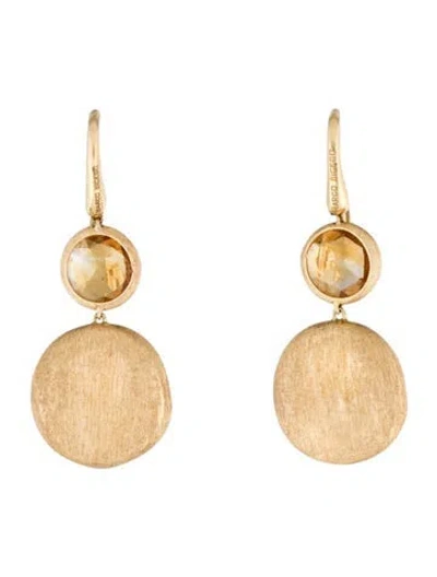 Pre-owned Marco Bicego 18k Citrine Jaipur Drop Earrings In Multicolor