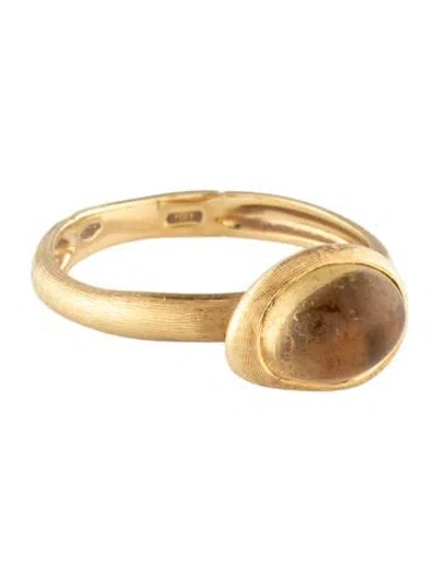 Pre-owned Marco Bicego 18k Citrine Jaipur Frame Cocktail Ring In Multi