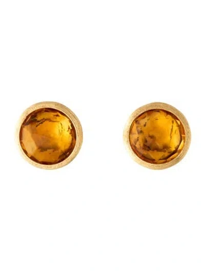 Pre-owned Marco Bicego 18k Citrine Jaipur Stud Earrings In Multicolor
