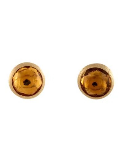 Pre-owned Marco Bicego 18k Citrine Stud Earrings In Multicolor