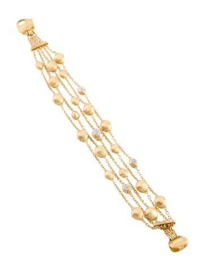 Pre-owned Marco Bicego 18k Diamond 5-strand Siviglia Bracelet, 7.5" In Multi