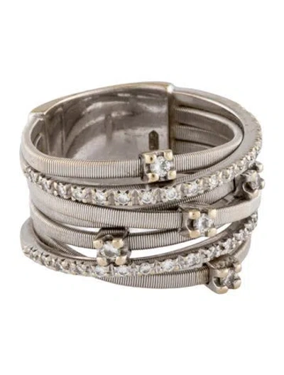 Pre-owned Marco Bicego 18k Diamond 7-strand Goa Band In Multi