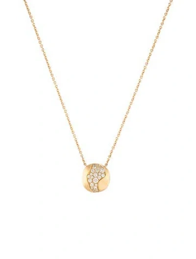 Pre-owned Marco Bicego 18k Diamond Africa Boule Pendant Necklace, 18" In Multi
