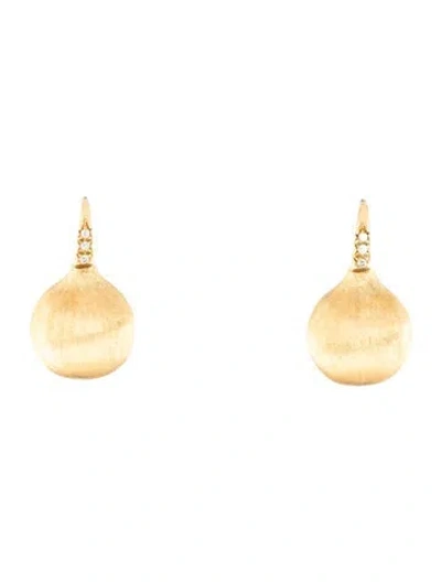 Pre-owned Marco Bicego 18k Diamond Africa Drop Earrings In Multi