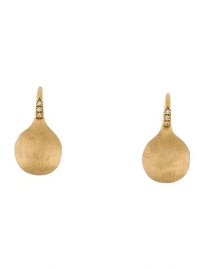 Pre-owned Marco Bicego 18k Diamond Bead Drop Earrings In Multicolor