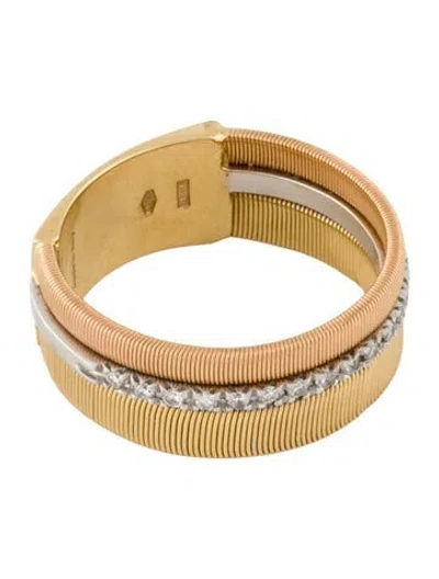 Pre-owned Marco Bicego 18k Diamond Cocktail Ring In Multi