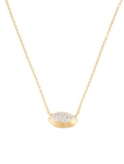 Pre-owned Marco Bicego 18k Diamond Confetti Isola Pendant Necklace, 18" In Multi
