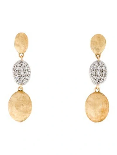 Pre-owned Marco Bicego 18k Diamond Drop Earrings In Multi