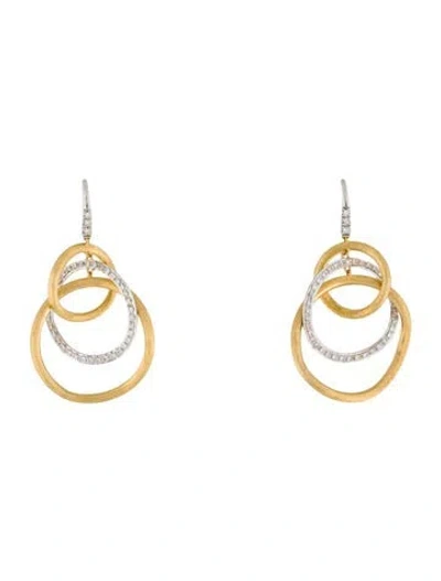 Pre-owned Marco Bicego 18k Diamond Drop Earrings In Multicolor