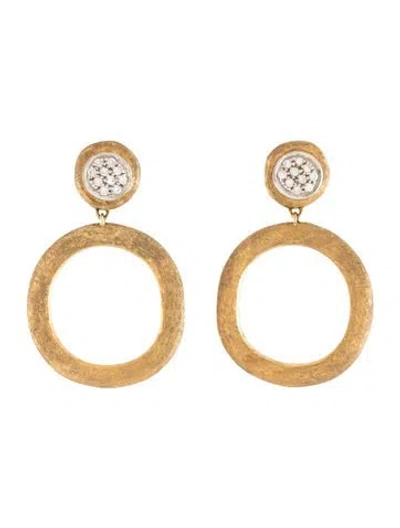 Pre-owned Marco Bicego 18k Diamond Drop Earrings In Multicolor