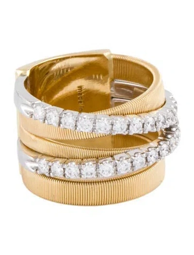 Pre-owned Marco Bicego 18k Diamond Five Row Band In Multi
