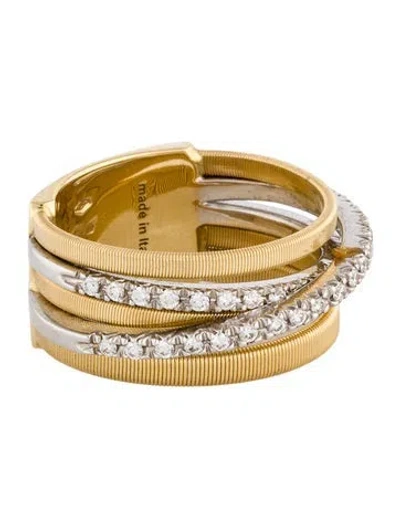 Pre-owned Marco Bicego 18k Diamond Goa Ring In Multicolor