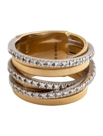 Pre-owned Marco Bicego 18k Diamond Goa Seven Strand Band In Multi