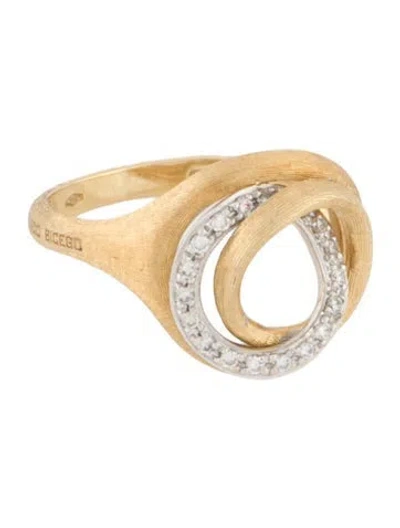 Pre-owned Marco Bicego 18k Diamond Jaipur Cocktail Ring In Multi