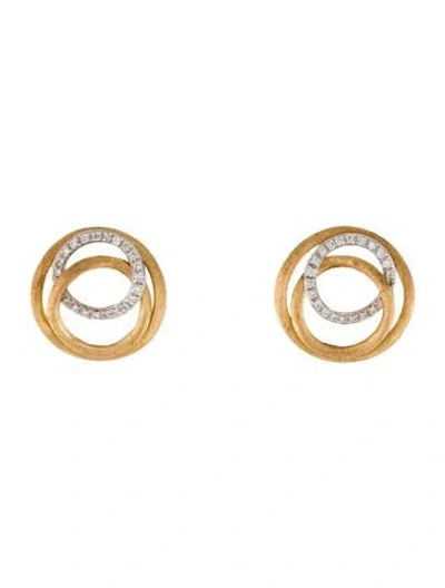 Pre-owned Marco Bicego 18k Diamond Jaipur Earclips In Multi
