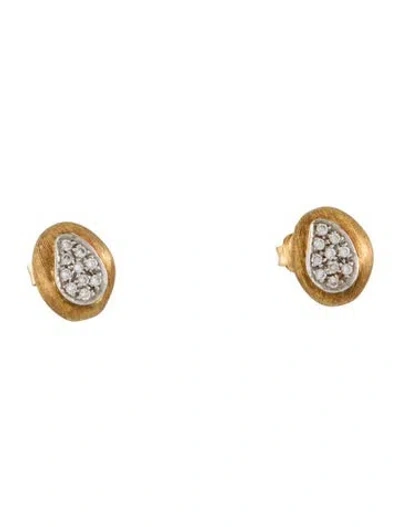 Pre-owned Marco Bicego 18k Diamond Jaipur Stud Earrings In Multi