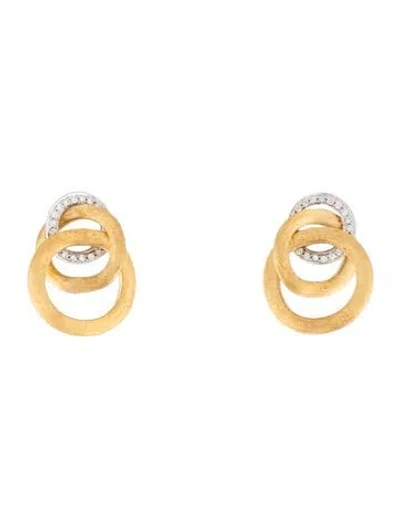 Pre-owned Marco Bicego 18k Diamond Knot Drop Earrings In Multi